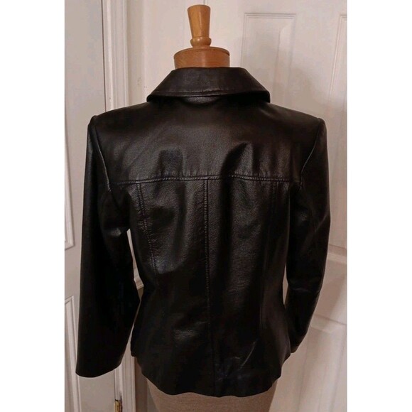 Bagatelle Womens Black Genuine Leather Jacket Size Small - Picture 3 of 6